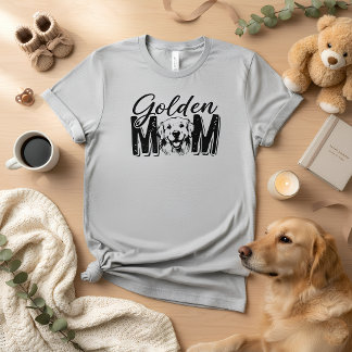 Golden MOM T-Shirt | Cute Golden Retriever Mum Shi Tri-Blend Shirt