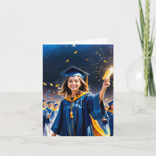 Golden Moments - High School Graduation Celebrate Card