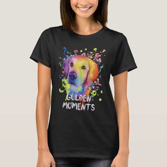 Golden Moments Rescue Dog Golden Retriever Adopt T-Shirt (Front)