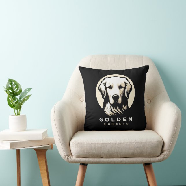 Golden Moments Sleek Minimalism Golden Retriever Cushion (Chair)