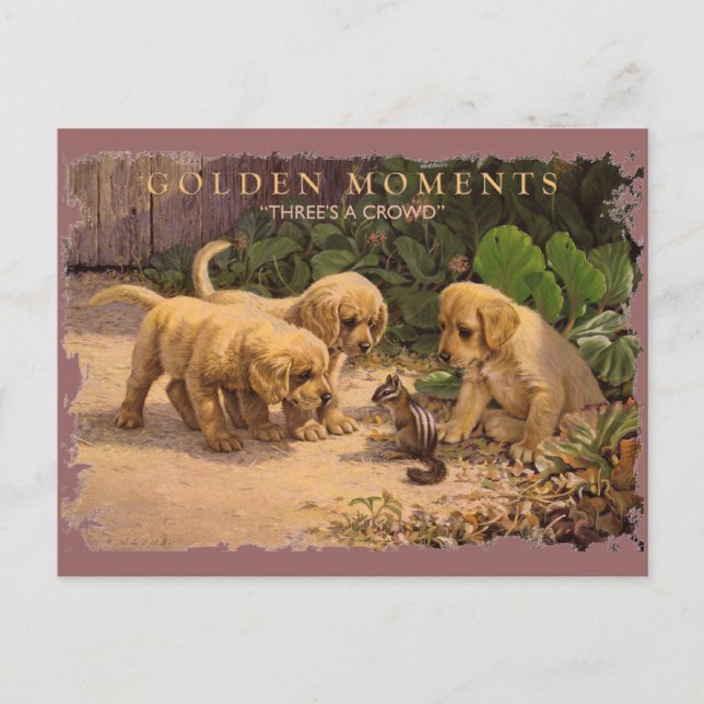 GOLDEN MOMENTS-Three's a Crowd Postcard (Front)
