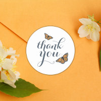 Golden Monarch Butterfly Artwork Thank You