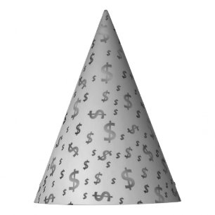 golden, money, dollar, sign, currency, symbol, party hat
