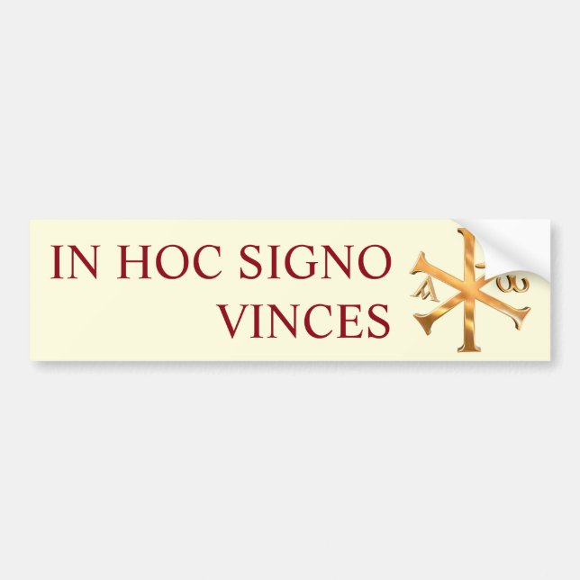Golden Monogram of Christ Bumper Sticker (Front)