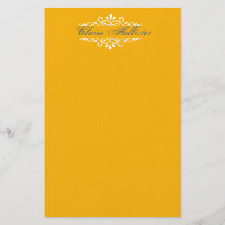 Golden Monogrammed Stationery