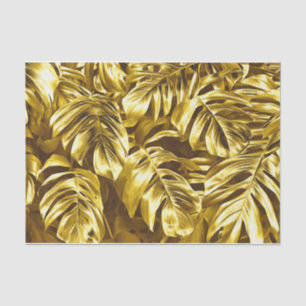 Golden monstera Tissue Paper