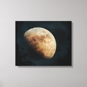 Golden Moon Canvas Wall Art