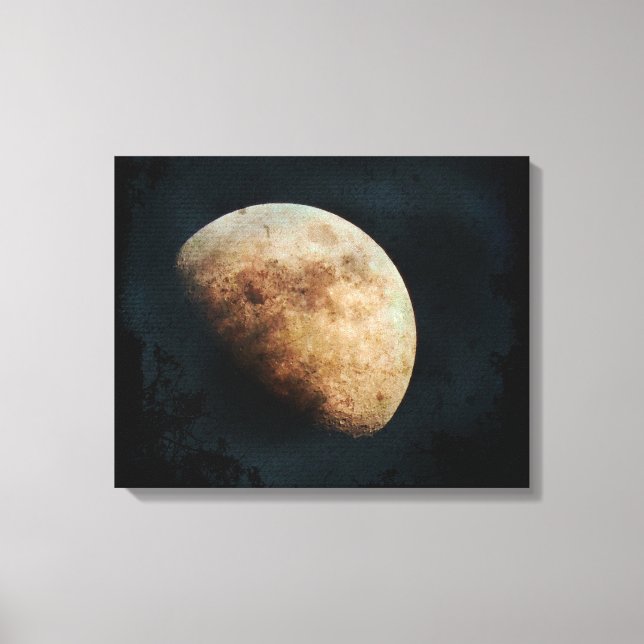 Golden Moon Canvas Wall Art (Front)