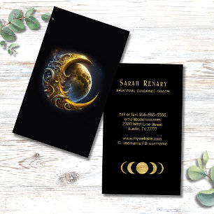 Golden Moon Lunar Teacher Coach Spiritual Business Card