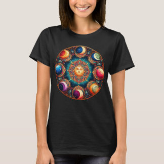 Golden Moon phases chart T-Shirt