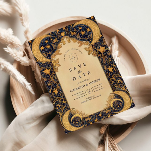 Golden Moonlit Baroque Wedding Save The Date (Creator Uploaded)