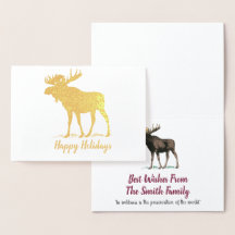 Golden Moose Holiday Wilderness Christmas