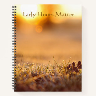 Golden Morning Dew Macro Nature  Notebook
