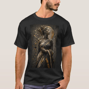 Golden Mosaic Reverie – Contemporary Luxury T-Shirt