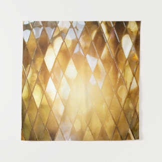 Golden Mosaic: Shining Glass Effect. Tapestry