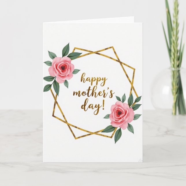 Golden Mothers Day Frame Card (Front)