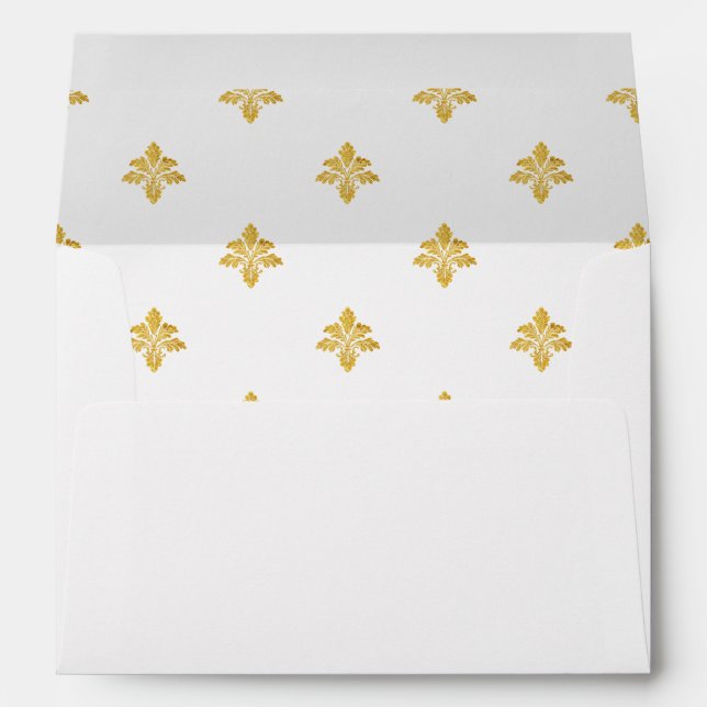 Golden motif pattern envelope (Back (Bottom))