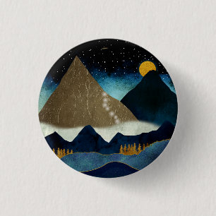 Golden Mountain Climbers 3 Cm Round Badge