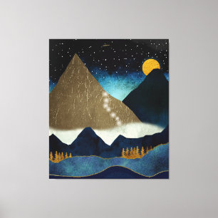 Golden Mountain Climbers Canvas Print