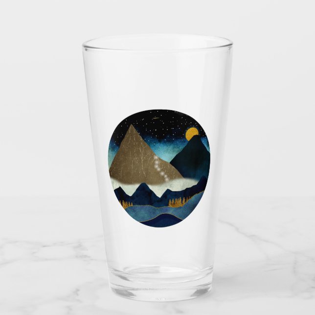 Golden Mountain Climbers Glass (Front)