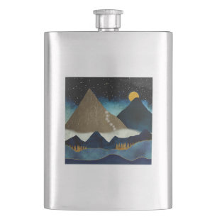 Golden Mountain Climbers Hip Flask