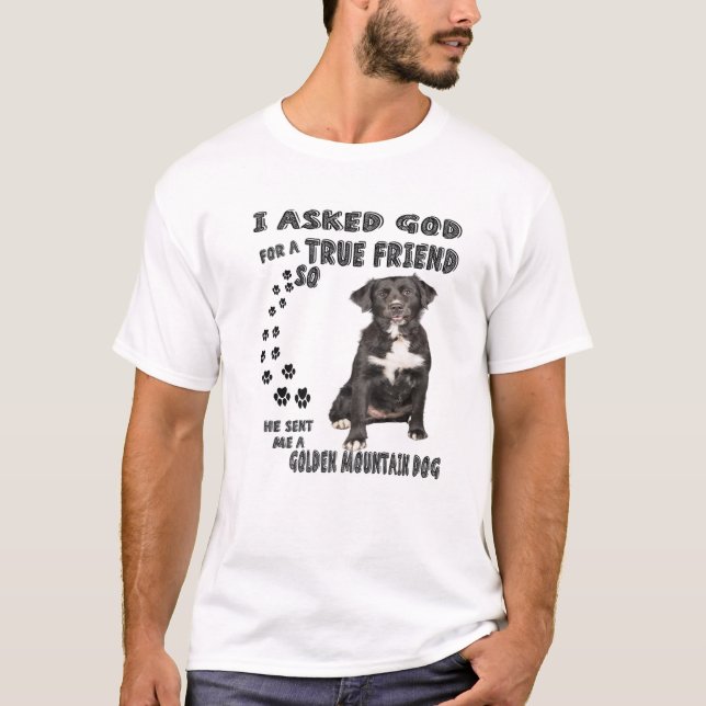 Golden Mountain Dog Quote Mum Dad Costume, Bernese T-Shirt (Front)