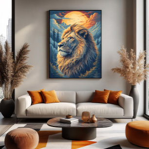 Golden Mountain Lion Canvas Print