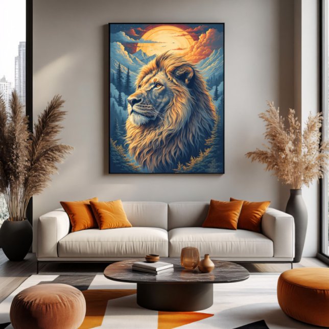 Golden Mountain Lion Canvas Print (Creator Uploaded)