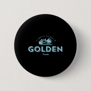 Golden Mountain Skiing British Columbia Canada  6 Cm Round Badge