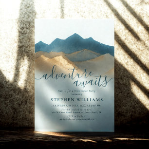 Golden Mountains Adventure Awaits Retirement Party Invitation