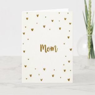 Golden Mum Glitter Heart Card