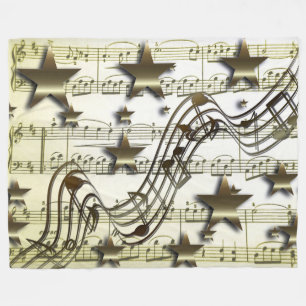 Golden Music Fleece Blanket