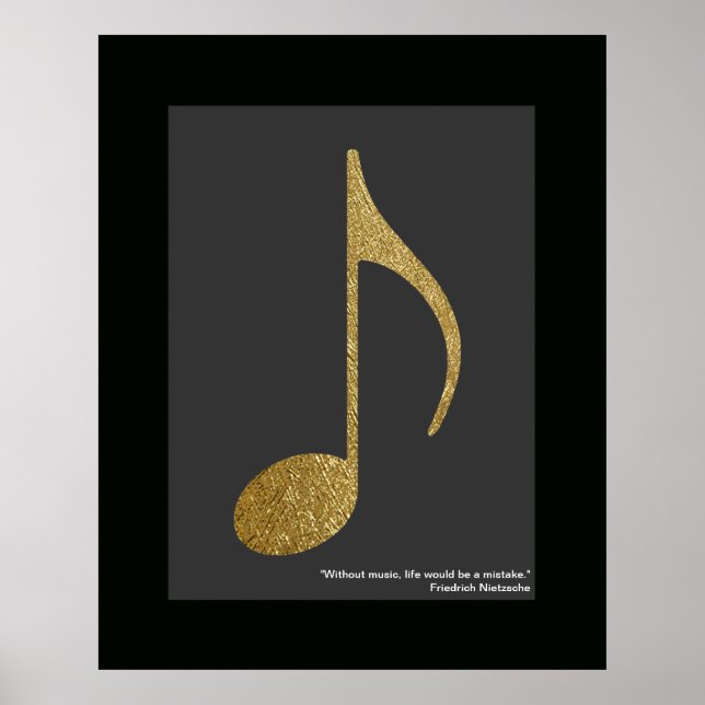 golden music note poster (Front)