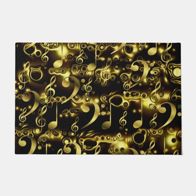 golden music notes doormat (Front)