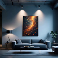 Golden Music Notes Galaxy Spiral