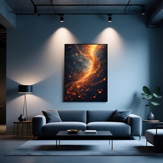 Golden Music Notes Galaxy Spiral Canvas Print (Creator Uploaded)