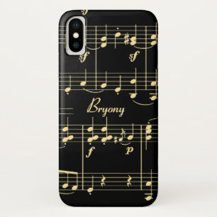 Golden Music on Black  Case-Mate iPhone Case