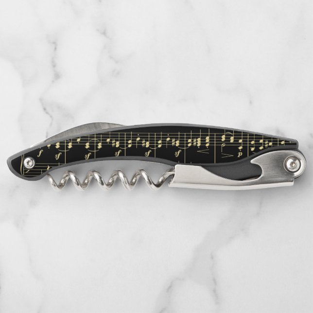 Golden Music on Black  Corkscrew (Back)
