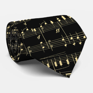 Golden Music on Black Tie
