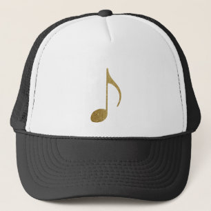 golden musical note trucker hat