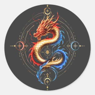 Golden Mystic Dragon Luxury Sticker