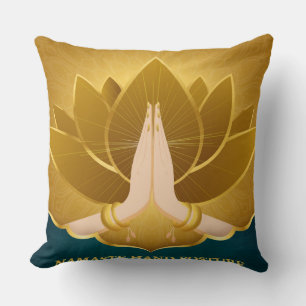 Golden Namaste Pillow