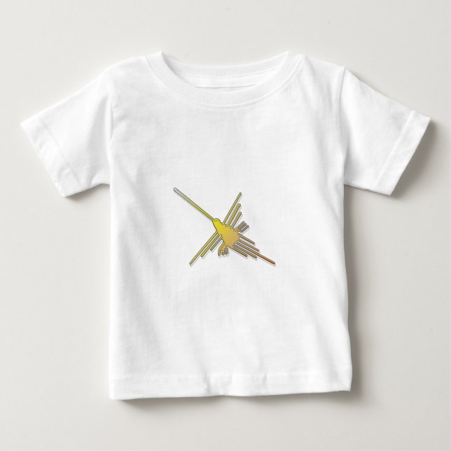 Golden Nazca Lines Hummingbird Baby T-Shirt (Front)