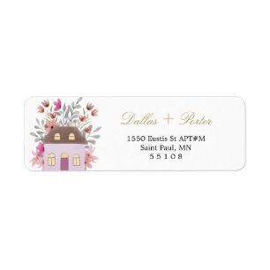 Golden New Home Address Labels