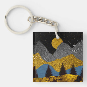 Golden Night Key Ring