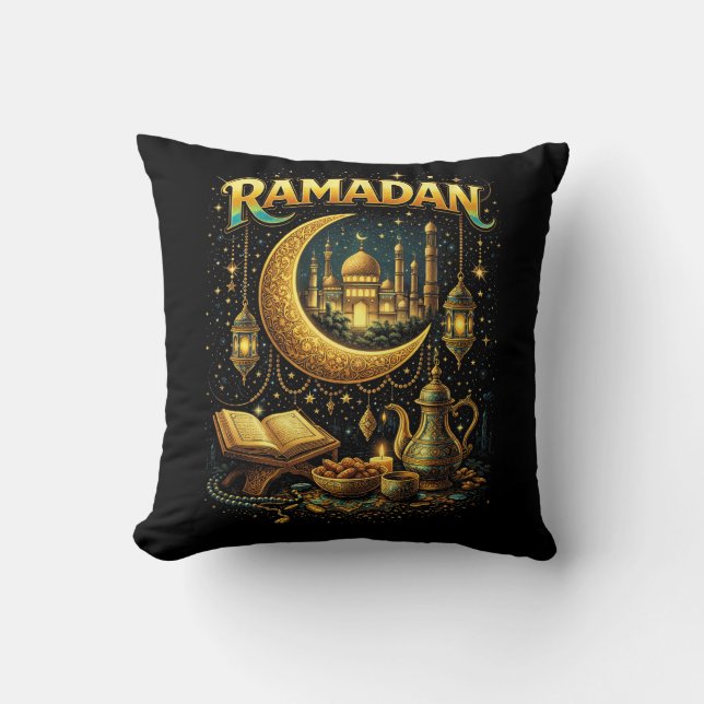 Golden Nights of Ramadan Cushion (Front)