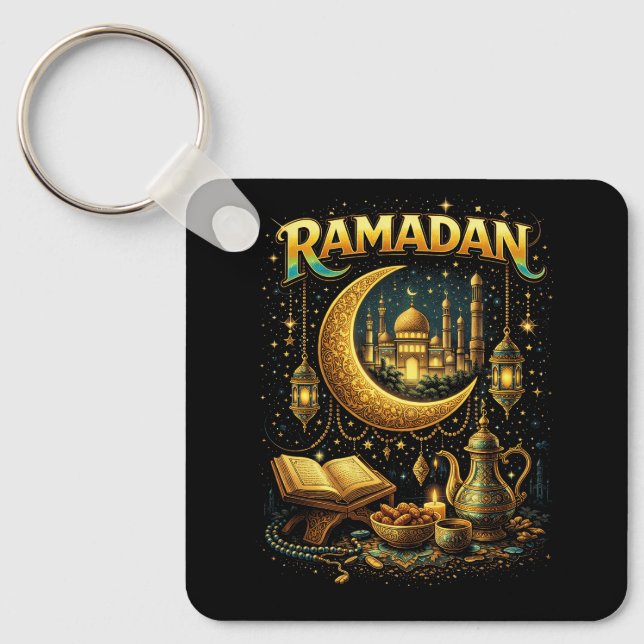 Golden Nights of Ramadan Key Ring (Front)