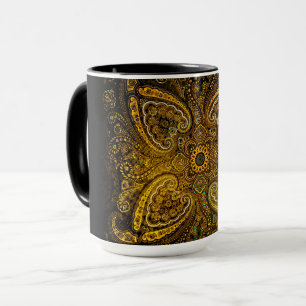 Golden Nostalgia Paisley Mug
