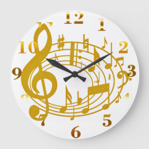 Golden Notes_Wall Clock