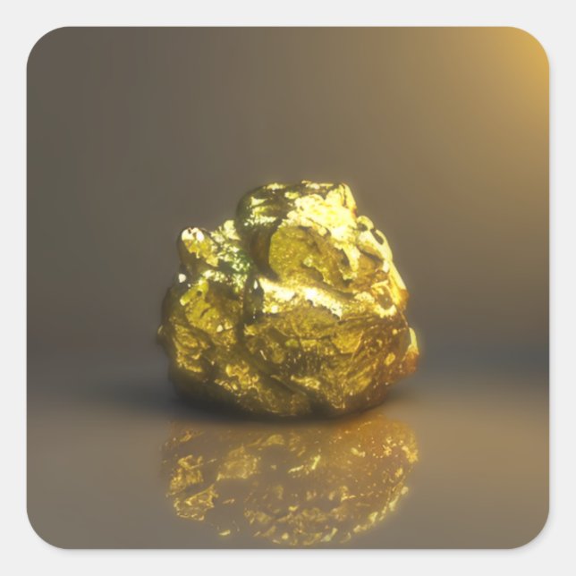 Golden nugget square sticker (Front)